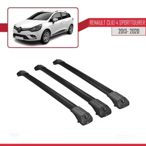 Renault Clio SPORT TOURER 2013-2020 Arası ile uyumlu ACE-1 Ara Atkı Tavan Barı SİYAH 3 ADET BAR thumb 3