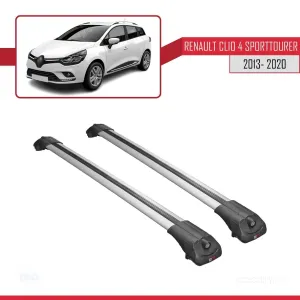 Renault Clio Sport Tourer - SW 2013-2020 Arası ile uyumlu ACE-1 Ara Atkı Tavan Barı GRİ thumb 3