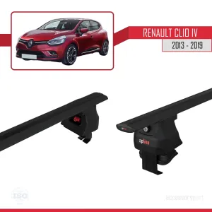 Renault Clio IV 2013-2019 Arası ile uyumlu ACE-4 Ara Atkı Tavan Barı SİYAH thumb 4
