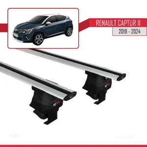 Renault Captur II 2019 ve Sonrası ile uyumlu ACE-4 Ara Atkı Tavan Barı GRİ - Görsel 3