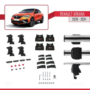 Renault Arkana 2020 ve Sonrası ile uyumlu ACE-4 Ara Atkı Tavan Barı GRİ - Görsel 5