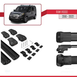 Ram V1000 2010-2022 Arası ile uyumlu ACE-1 Ara Atkı Tavan Barı SİYAH - Görsel 5
