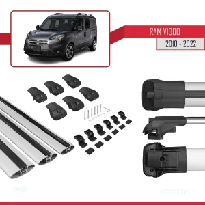 Ram V1000 2010-2022 Arası ile uyumlu ACE-1 Ara Atkı Tavan Barı GRİ 3 ADET BAR - Görsel 5