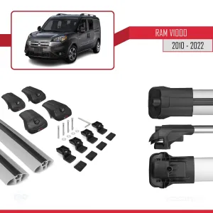 Ram V1000 2010-2022 Arası ile uyumlu ACE-1 Ara Atkı Tavan Barı GRİ - Görsel 5