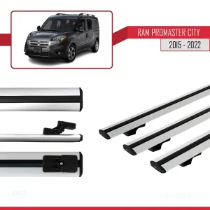 Ram Promaster City 2015-2022 Arası ile uyumlu Basic Model Ara Atkı Tavan Barı GRİ 3 ADET thumb 5
