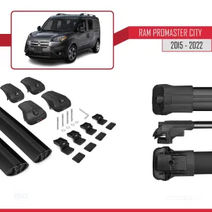 Ram Promaster City 2015-2022 Arası ile uyumlu ACE-1 Ara Atkı Tavan Barı SİYAH - Görsel 5