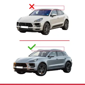 Porsche MACAN 2014 ve Sonrası ile uyumlu ACE-2 Ara Atkı Tavan Barı GRİ thumb 3