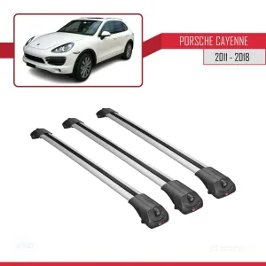 Porsche Cayenne 92A 2011-2018 Arası ile uyumlu ACE-1 Ara Atkı Tavan Barı GRİ 3 ADET BAR - Görsel 3