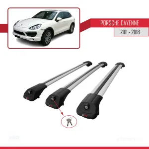 Porsche Cayenne 92A 2011-2018 Arası ile uyumlu ACE-1 Ara Atkı Tavan Barı GRİ 3 ADET BAR - Görsel 4