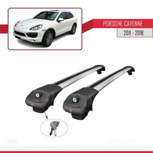 Porsche Cayenne 92A 2011-2018 Arası ile uyumlu ACE-1 Ara Atkı Tavan Barı GRİ thumb 4