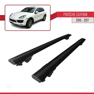 Porsche Cayenne 2010-2017 Arası ile uyumlu HOOK Model Anahtar Kilitli Ara Atkı Tavan Barı SİYAH - Görsel 4