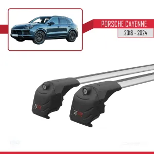 Porsche Cayenne (9YA/9YB) 2018 ve Sonrası ile uyumlu ACE-2 Ara Atkı Tavan Barı Gri thumb 4