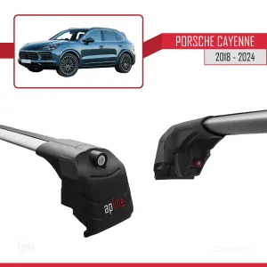 Porsche Cayenne (9YA/9YB) 2018 ve Sonrası ile uyumlu ACE-2 Ara Atkı Tavan Barı Gri thumb 5