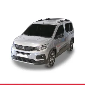 Peugeot Rifter 2023 ve Sonrası ile uyumlu HOOK Model Anahtar Kilitli Ara Atkı Tavan Barı SİYAH thumb 2