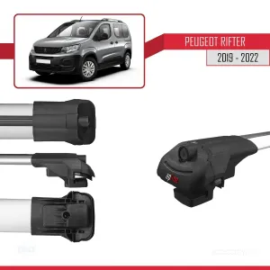 Peugeot Rifter 2019-2022 Arası ile uyumlu ACE-1 Ara Atkı Tavan Barı GRİ 4 ADET BAR thumb 4