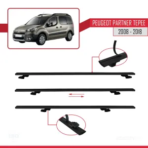 Peugeot Partner Tepee 2008-2018 Arası ile uyumlu Basic Model Ara Atkı Tavan Barı SİYAH 3 ADET - Görsel 5