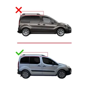 Peugeot Partner Tepee 2008-2018 Arası ile uyumlu ACE-1 Ara Atkı Tavan Barı GRİ thumb 3