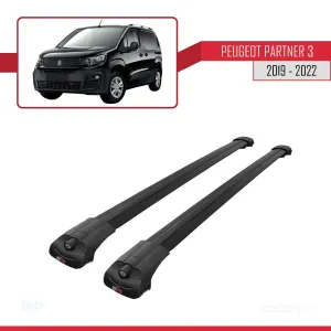 Peugeot Partner 2019-2022 Arası ile uyumlu ACE-1 Ara Atkı Tavan Barı SİYAH thumb 3