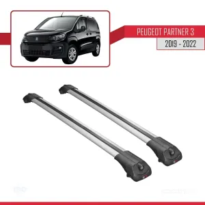 Peugeot Partner 2019-2022 Arası ile uyumlu ACE-1 Ara Atkı Tavan Barı GRİ thumb 3