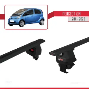 Peugeot ION 2011-2020 Arası ile uyumlu ACE-4 Ara Atkı Tavan Barı SİYAH - Görsel 5