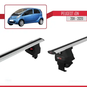 Peugeot ION 2011-2020 Arası ile uyumlu ACE-4 Ara Atkı Tavan Barı GRİ - Görsel 3