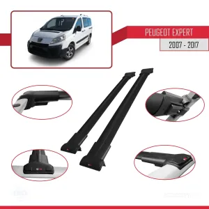 Peugeot Expert 2007-2017 Arası ile uyumlu FLY Model Ara Atkı Tavan Barı SİYAH thumb 5