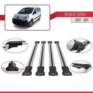 Peugeot Expert 2007-2017 Arası ile uyumlu FLY Model Ara Atkı Tavan Barı GRİ 4 ADET BAR - Görsel 5