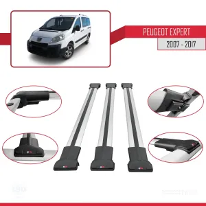 Peugeot Expert 2007-2017 Arası ile uyumlu FLY Model Ara Atkı Tavan Barı GRİ 3 ADET BAR - Görsel 5