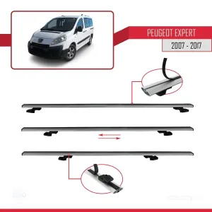 Peugeot Expert 2007-2017 Arası ile uyumlu Basic Model Ara Atkı Tavan Barı GRİ 3 ADET thumb 5