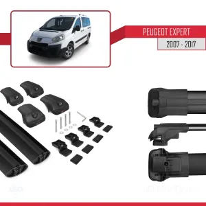 Peugeot Expert 2007-2017 Arası ile uyumlu ACE-1 Ara Atkı Tavan Barı SİYAH - Görsel 5