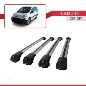 Peugeot Expert 2007-2017 Arası ile uyumlu ACE-1 Ara Atkı Tavan Barı GRİ 4 ADET BAR thumb 4