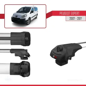 Peugeot Expert 2007-2017 Arası ile uyumlu ACE-1 Ara Atkı Tavan Barı GRİ 4 ADET BAR thumb 5