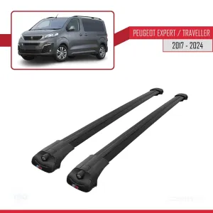 Peugeot Expert - Traveller 2017 ve Sonrası ile uyumlu ACE-1 Ara Atkı Tavan Barı SİYAH thumb 3