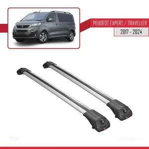 Peugeot Expert - Traveller 2017 ve Sonrası ile uyumlu ACE-1 Ara Atkı Tavan Barı GRİ thumb 3