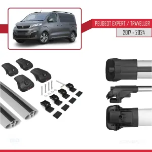 Peugeot Expert - Traveller 2017 ve Sonrası ile uyumlu ACE-1 Ara Atkı Tavan Barı GRİ thumb 5
