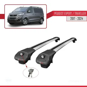 Peugeot Expert - Traveller 2017 ve Sonrası ile uyumlu ACE-1 Ara Atkı Tavan Barı GRİ thumb 4