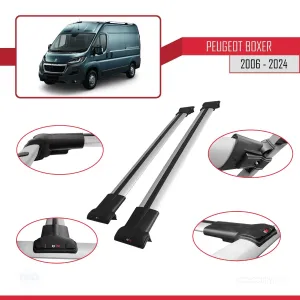 Peugeot Boxer 2006 ve Sonrası ile Uyumlu FLY Model Ara Atkı Tavan Barı GRİ - Görsel 4