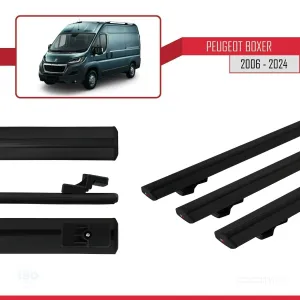 Peugeot Boxer 2006 ve Sonrası ile uyumlu Basic Model Ara Atkı Tavan Barı SİYAH 3 ADET - Görsel 5