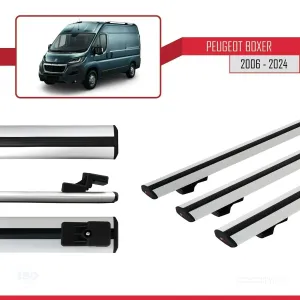 Peugeot Boxer 2006 ve Sonrası ile uyumlu Basic Model Ara Atkı Tavan Barı GRİ 3 ADET - Görsel 5