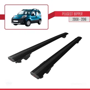 Peugeot Bipper 2008-2016 Arası ile uyumlu HOOK Model Anahtar Kilitli Ara Atkı Tavan Barı SİYAH thumb 4