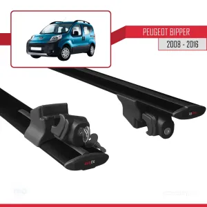 Peugeot Bipper 2008-2016 Arası ile uyumlu HOOK Model Anahtar Kilitli Ara Atkı Tavan Barı SİYAH thumb 5