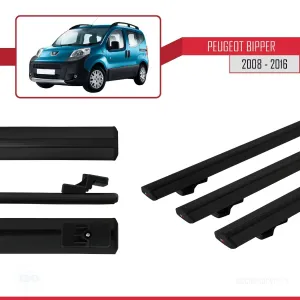 Peugeot Bipper 2008-2016 Arası ile uyumlu Basic Model Ara Atkı Tavan Barı SİYAH 3 ADET - Görsel 5