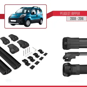 Peugeot Bipper 2008-2016 Arası ile uyumlu ACE-1 Ara Atkı Tavan Barı SİYAH - Görsel 5