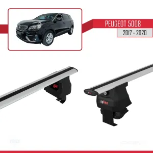 Peugeot 5008 2017-2020 Arası ile uyumlu ACE-4 Ara Atkı Tavan Barı GRİ - Görsel 5