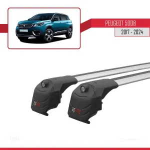Peugeot 5008 2017 ve Sonrası ile uyumlu ACE-2 Ara Atkı Tavan Barı GRİ thumb 4