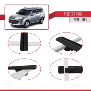 Peugeot 4007 2006-2014 Arası ile uyumlu Basic Model Ara Atkı Tavan Barı SİYAH 3 ADET - Görsel 4