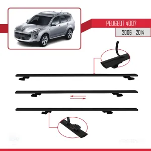 Peugeot 4007 2006-2014 Arası ile uyumlu Basic Model Ara Atkı Tavan Barı SİYAH 3 ADET - Görsel 5