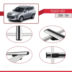 Peugeot 4007 2006-2014 Arası ile uyumlu Basic Model Ara Atkı Tavan Barı GRİ 3 ADET - Görsel 4