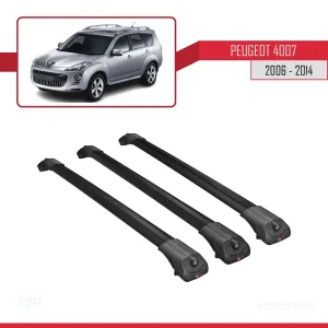 Peugeot 4007 2006-2014 Arası ile uyumlu ACE-1 Ara Atkı Tavan Barı SİYAH 3 ADET BAR thumb 3