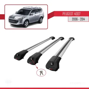 Peugeot 4007 2006-2014 Arası ile uyumlu ACE-1 Ara Atkı Tavan Barı GRİ 3 ADET BAR thumb 4